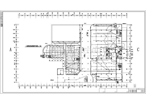 镇江市某4层框架结构报货商场消防报警系统设计CAD图纸-图一