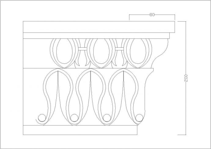 CAD装饰图库建筑设计包含檐口线_图1
