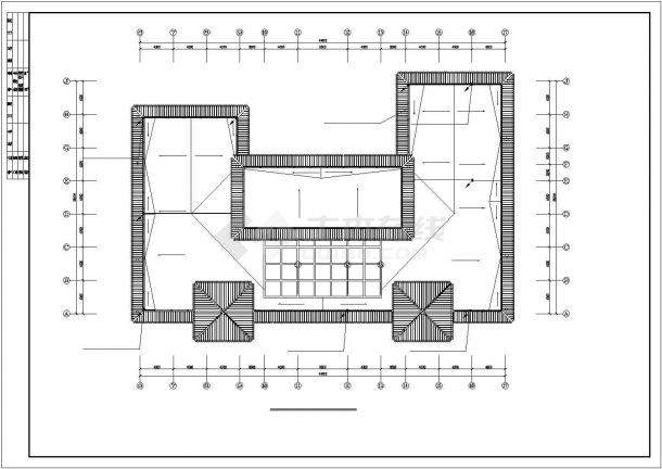 长沙市某风景区3层会议餐厅电气消防报警系统设计CAD图纸-图一