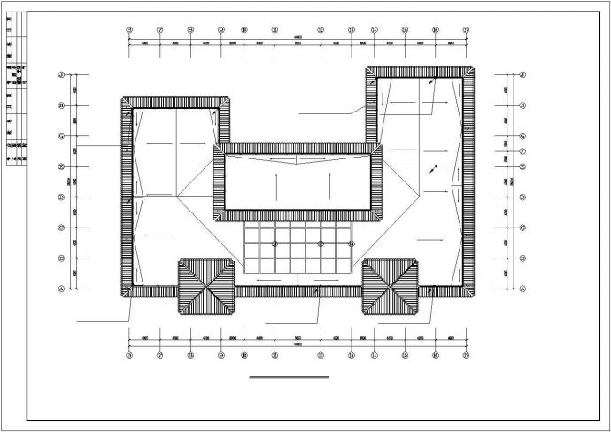 长沙市某风景区3层会议餐厅电气消防报警系统设计CAD图纸_图1
