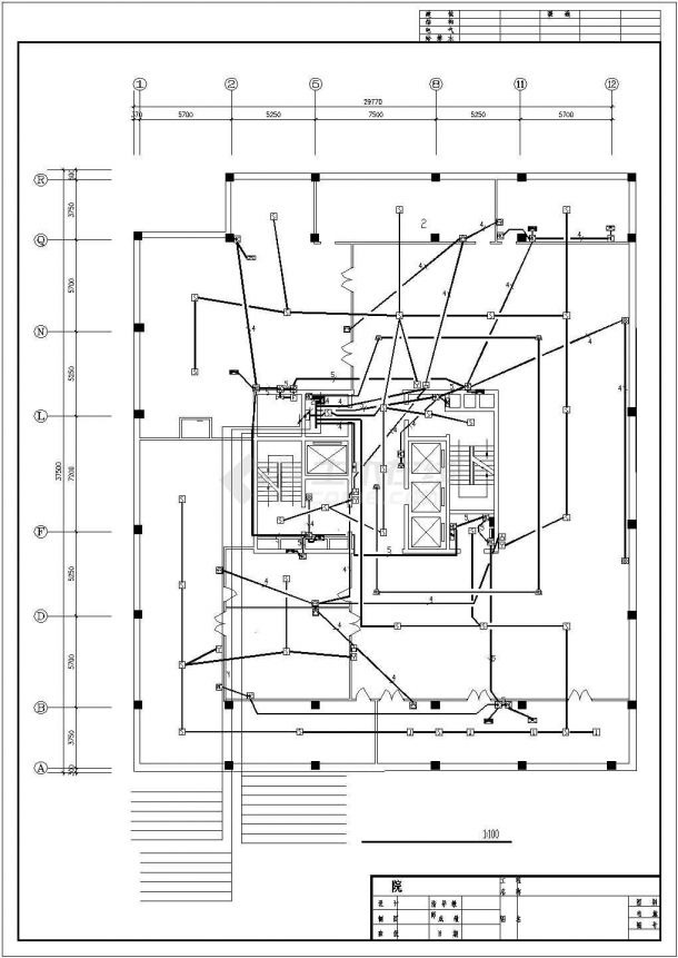 宁波市某28层商业大厦全套火灾自动报警消防系统设计CAD图纸-图二
