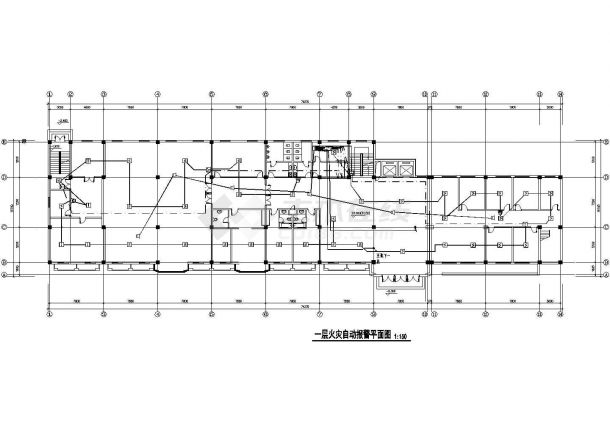 合肥市惠平路某4+1层大型疗养院电气消防系统设计CAD图纸-图一