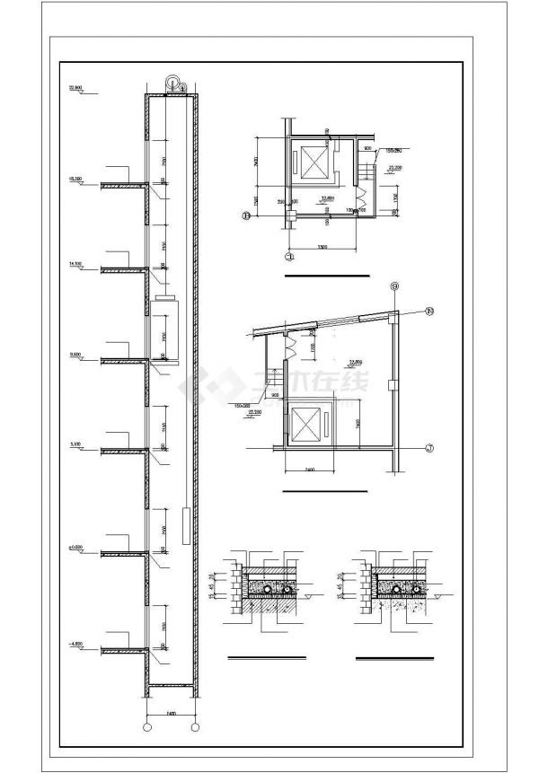 海城某13496平米五层商厦建筑CAD设计施工图-图一