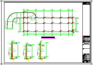 [江苏]地上四层框架结构服务中心结构cad设计施工图-图二