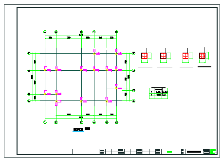 [浙江]两层框架结构公园管理用房结构cad设计施工图