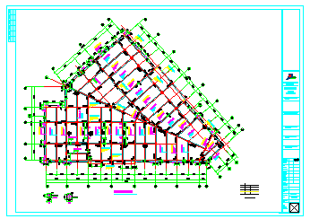 二层框架结构售楼部结构cad设计施工图_图1