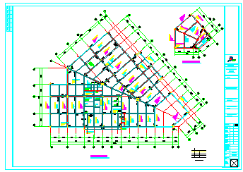 二层框架结构售楼部结构cad设计施工图-图二