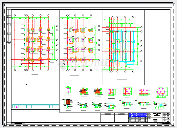 两层框架结构玻璃公司进料场结构cad设计施工图-图二