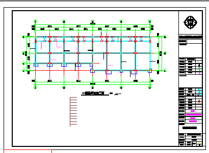 两层框架结构住宅区商业楼结构cad设计施工图-图二