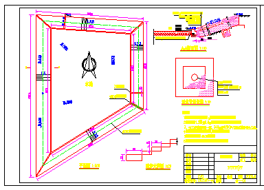 梯型平面蓄水池结构cad设计施工图-图二