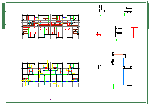 五层底框抗震墙住宅结构cad设计施工图-图一