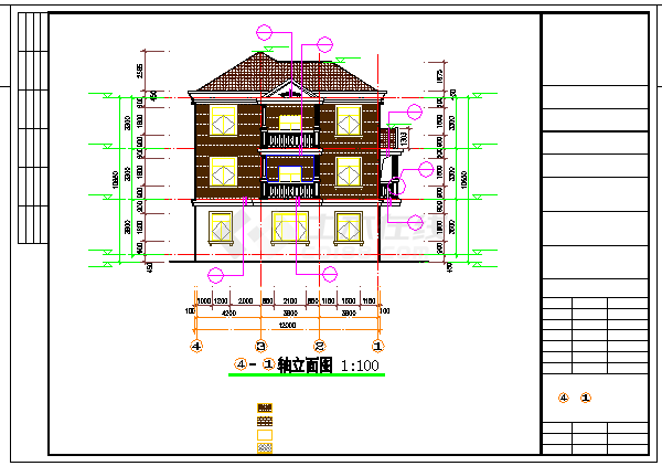 现浇混凝土框架私人别墅结构cad设计施工图(全)-图一