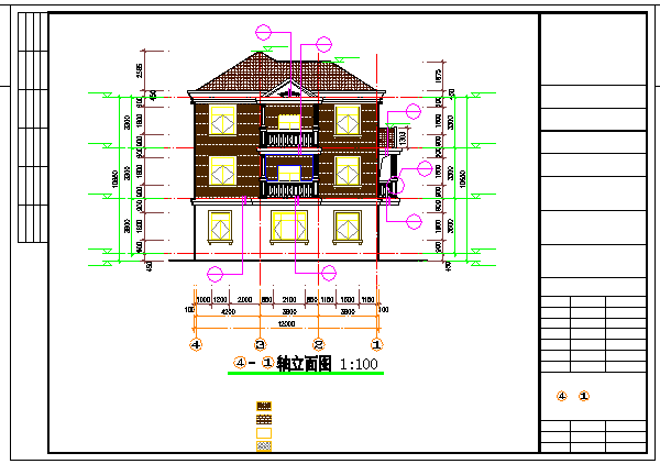 现浇混凝土框架私人别墅结构cad设计施工图(全)