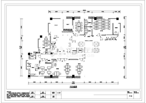 亿盟科技公司大楼平面施工cad图,共十张-图一