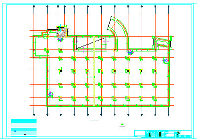 [山东]地下单层框架结构车库结构cad设计施工图-图二