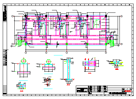 168万m?转炉煤气柜加压站土建结构cad设计施工图-图二