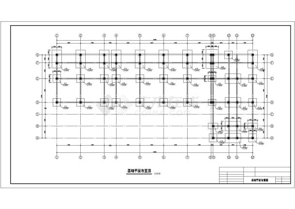 郑州市海航家园小区局部7层砌体结构住宅楼全套结构设计CAD图纸-图一