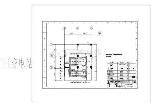 某高科技发展中心电气工程设计施工CAD图纸-图一