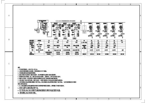 某玻璃厂10KV配电工程设计施工CAD图纸-图二