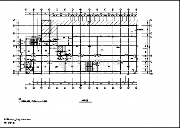 4770平米5层综合医院诊楼建筑设计施工cad图纸-图二
