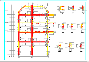 六层框架结构办公楼cad设计施工图_图1