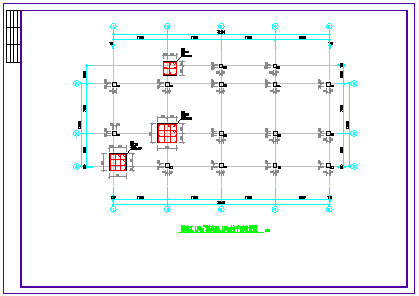某五层框架商住楼结构cad设计施工图-图二
