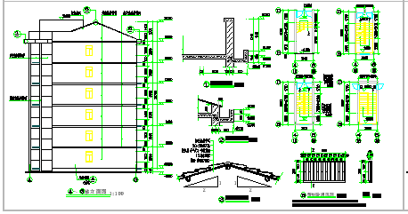 某框架结构住宅楼建筑结构全套cad施工图纸-图二