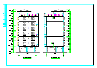七层框架住宅楼建筑结构cad设计施工图-图二