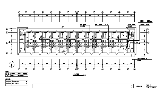 宁波某酒店员工宿舍楼电气系统设计施工cad图纸-图二