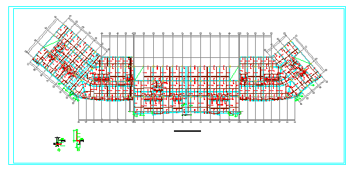 某地商用楼框架结构cad设计施工图