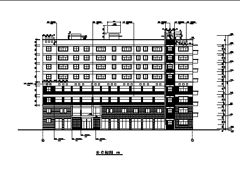 福建某厂房八层办公楼建筑设计施工cad图纸-图二