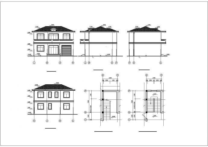 某2层农村自建房砖混结构设计施工CAD图纸_图1
