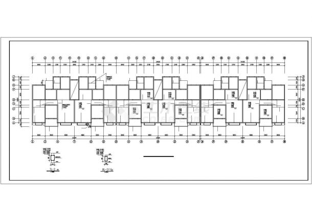 某地区双拼6层住宅砖混结构设计施工CAD图纸-图一