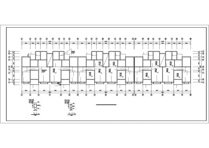 某地区双拼6层住宅砖混结构设计施工CAD图纸_图1