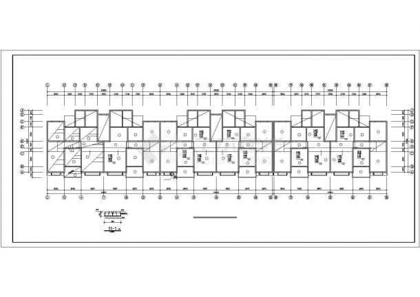 某地区双拼6层住宅砖混结构设计施工CAD图纸-图二