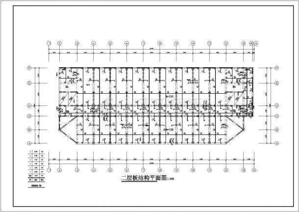 某地区6层砖混教学楼结构设计施工CAD图纸-图一