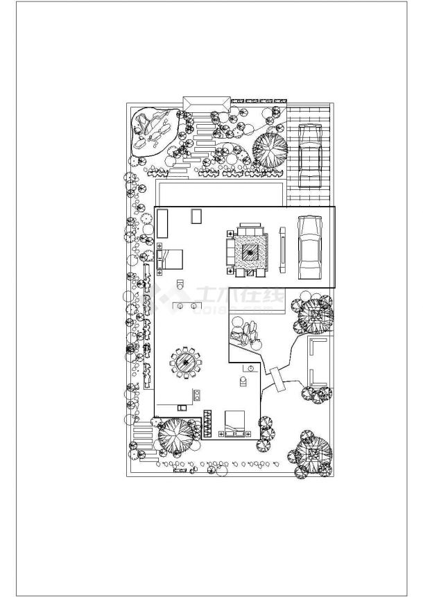 某地区别墅建筑完整设计施工CAD图纸-图二