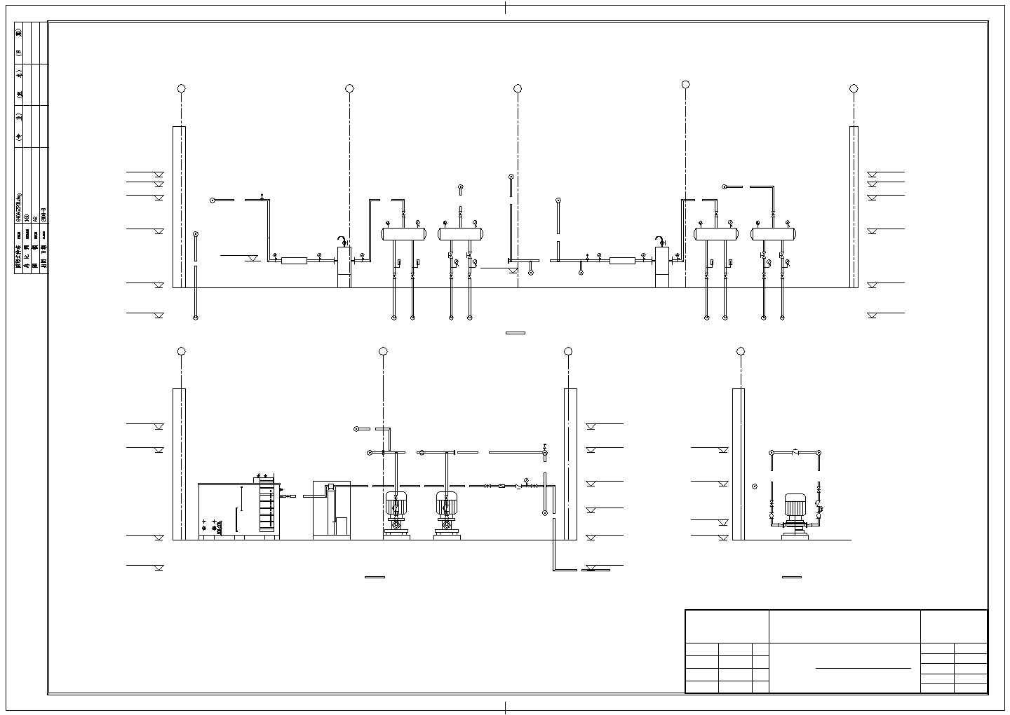 某地区供热工程热力站设计施工CAD图纸