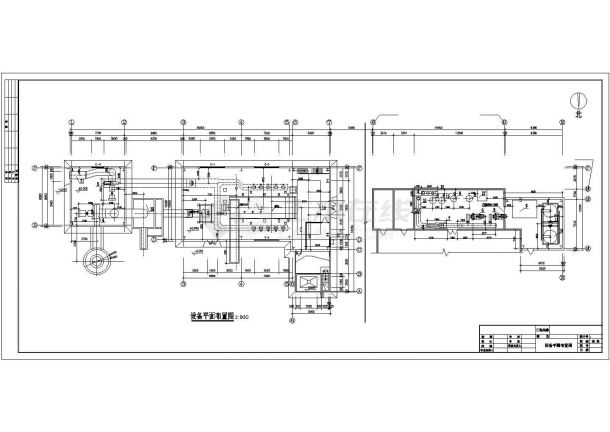 某县集中供热锅炉房管道设计施工CAD图纸-图二