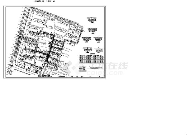 某城市小区室外采暖管网设计施工CAD图纸-图一