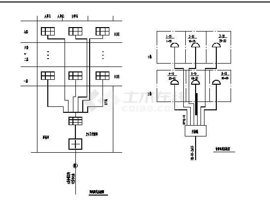 南京某学校学生公寓电气系统设计施工cad图纸-图一