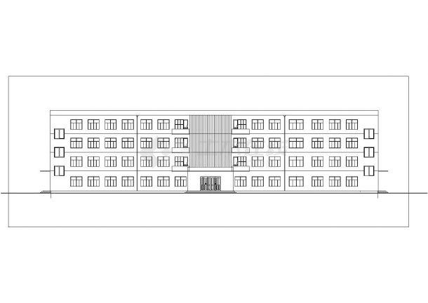 郑州市某重点大学4层框架结构行政办公楼全套建筑设计CAD图纸-图一