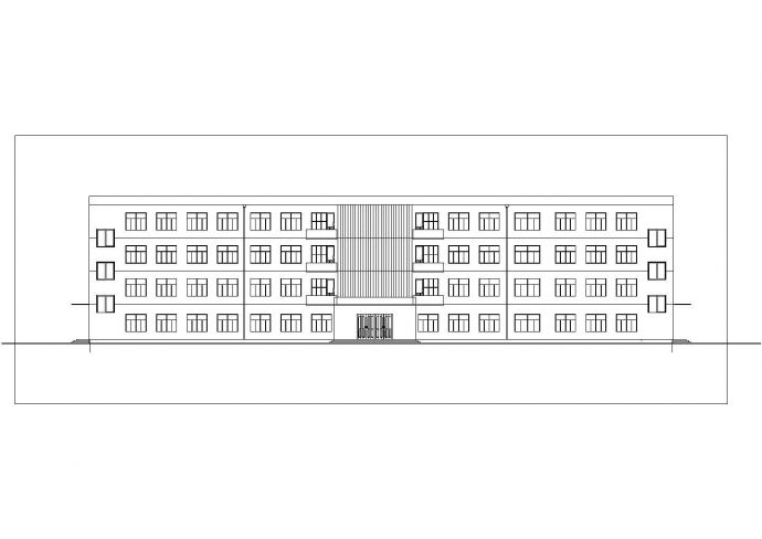 郑州市某重点大学4层框架结构行政办公楼全套建筑设计CAD图纸_图1