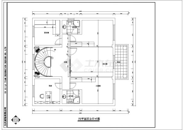 浙江省宁波市某高档别墅装修施工CAD图纸-图二