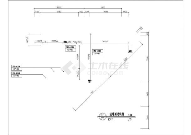 浙江省金华市某商场捏水电系统图施工CAD图纸-图一