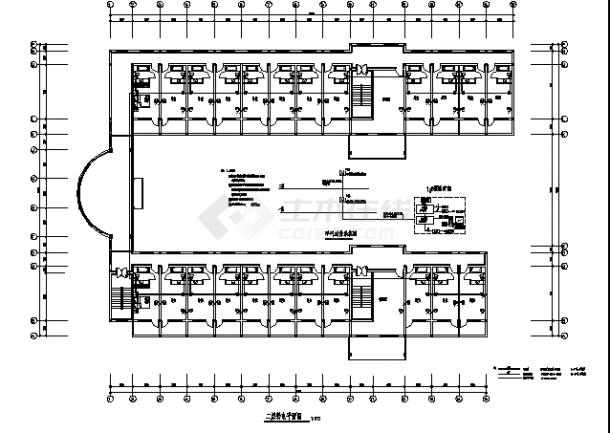 山东某老年公寓电气系统设计施工cad图纸-图二