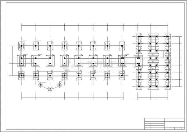 大连市某科技园五层框架结构研发中心结构设计CAD图纸-图二