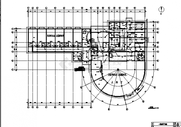 某工厂职工公寓宿舍楼电气系统设计施工cad图纸-图二