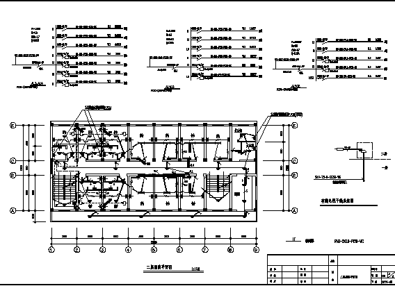 某四层框架公寓宿舍楼电气系统设计施工cad图纸_图1