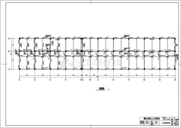 石家庄市春兰花苑小区6层框架结构住宅楼全套结构设计CAD图纸-图一